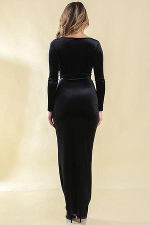 Lola Velvet Black Dress - Dimesi Boutique