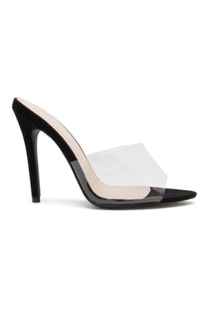 Frasier, One band slide clear heels - Dimesi Boutique
