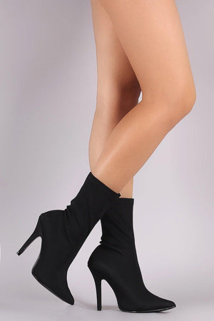 Yuni elastane mid calf stiletto Boots - Dimesi Boutique