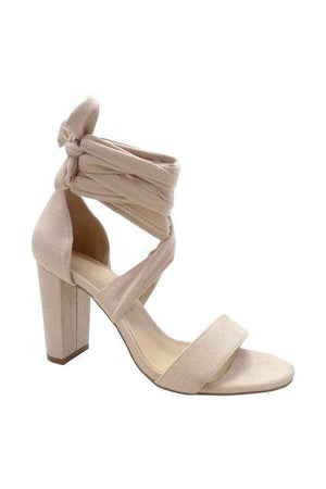Morry, Open toe heels, with ankle tie - Dimesi Boutique