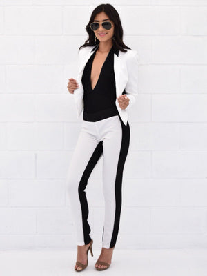Shika, Black & White Pants - Dimesi Boutique
