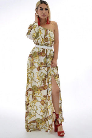 Sandra, one shoulder maxi dress - Dimesi Boutique