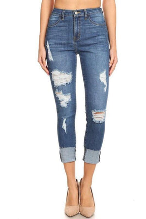 High waist destroyed jeans - Dimesi Boutique