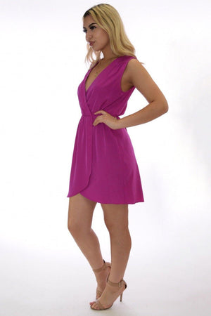Miriam pop color magenta summer dress - Dimesi Boutique