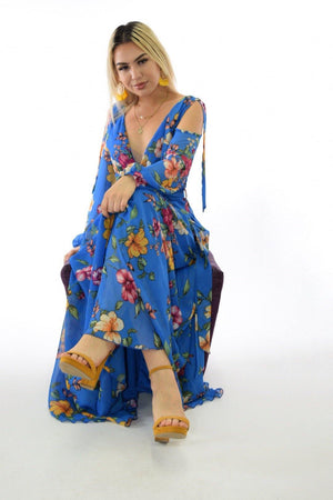 Angela, Floral print maxi dress